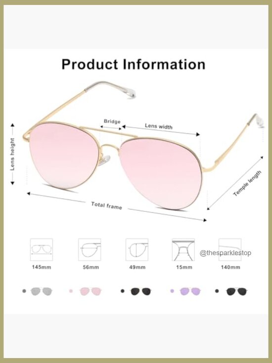 Metal Frame Aviator Sunglasses with UV400 Protection and Spring Hinges main image 7